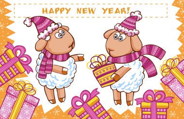 Noel koyun karikatür