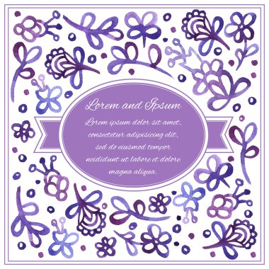 çiçek soyut kartı