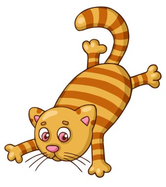 çizgi film sevimli kedi