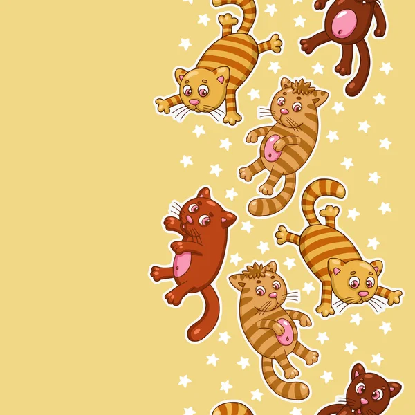 Patrón de gatos de dibujos animados — Archivo Imágenes Vectoriales