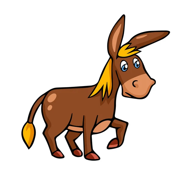 Grappige cartoon ezel — Stockvector