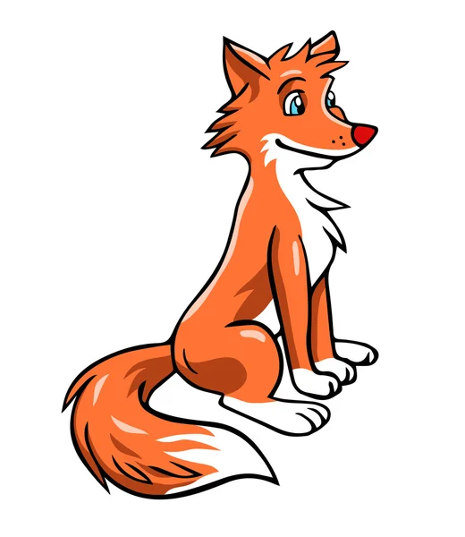 Rajzfilm aranyos fox — Stock Vector
