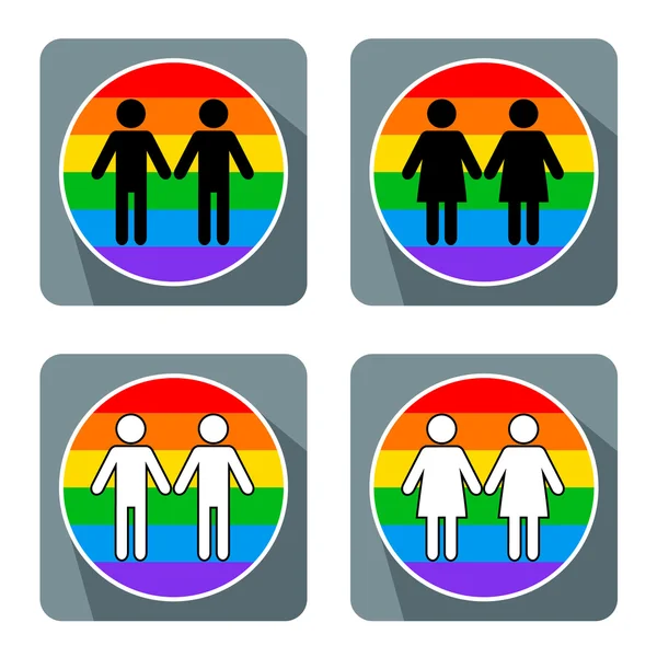 Symbol für schwules Paar — Stockvektor