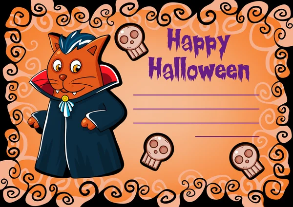 Carta monstruo de Halloween — Archivo Imágenes Vectoriales