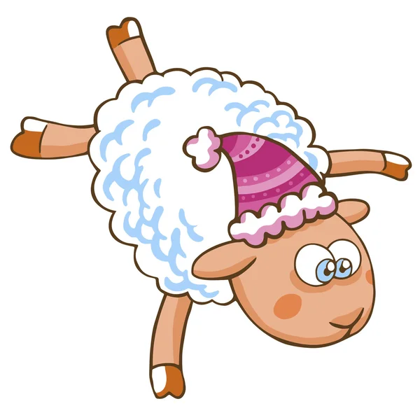 Kreskówka owce Boże Narodzenie — Wektor stockowy