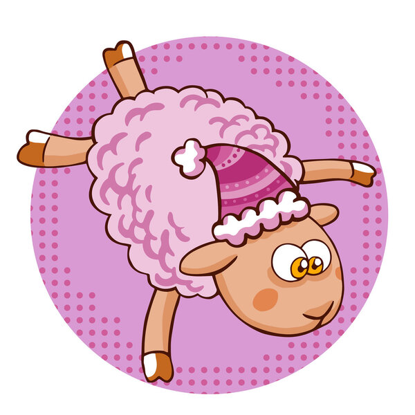 Christmas cartoon sheep