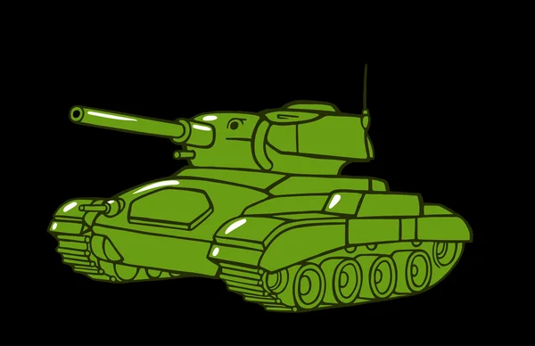 Tanque militar desenhos animados — Vetor de Stock