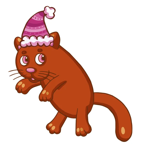 卡通圣诞猫 — 图库矢量图片