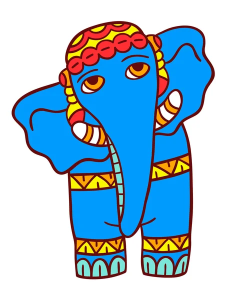 Circus cartoon olifant — Stockvector
