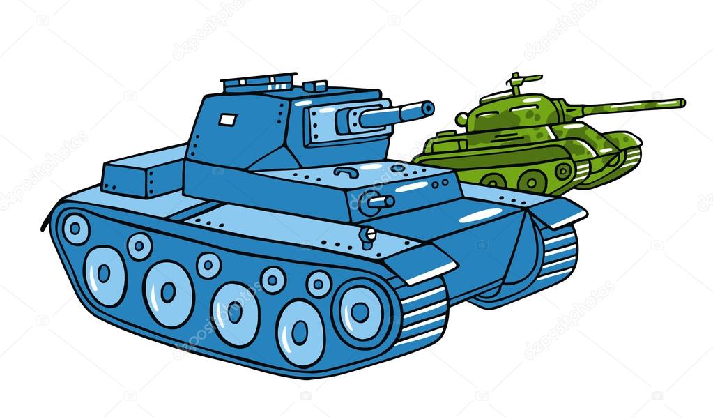 Old cartoon military tanks Stock Vector Image by ©nesalomeya #74504459