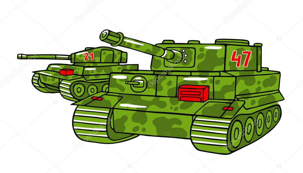 cartoon military tanks