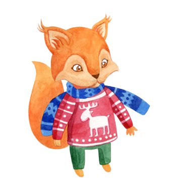 Suluboya karikatür fox