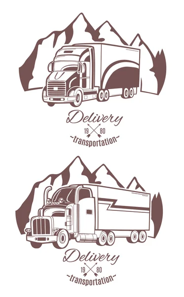 Ağır kamyon logosu — Stok Vektör