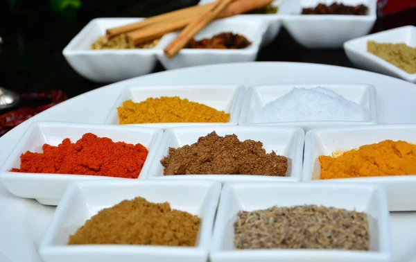 Indian and cooking spices — Stock Photo, Image