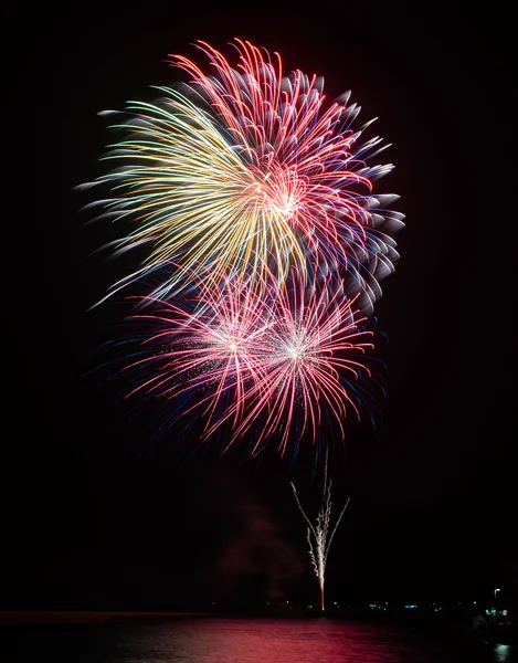 Fuochi d'artificio NYE 2014 Foto Stock Royalty Free