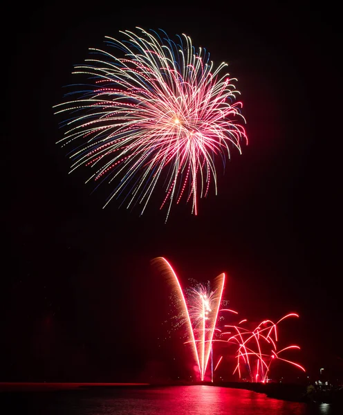 Fuochi d'artificio NYE 2014 Immagine Stock