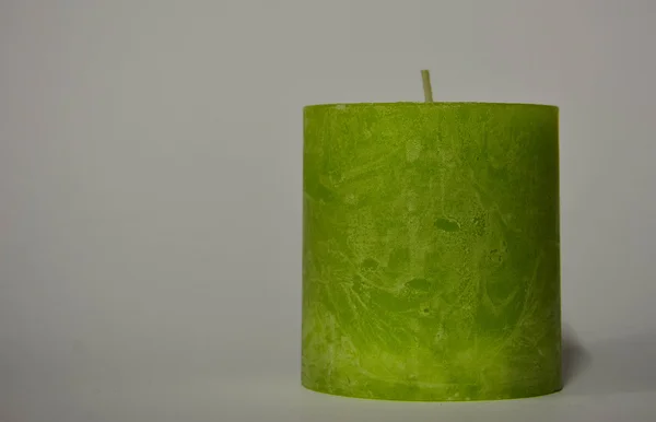 Lime coloured candle