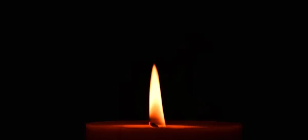 Red burning candle — Stock Photo, Image