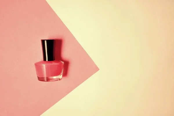 Рожева Пляшка Лаку Нігтів — стокове фото