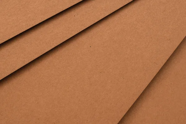 Folha Papelão Geométrica Fundo Papel Marrom Abstrato — Fotografia de Stock