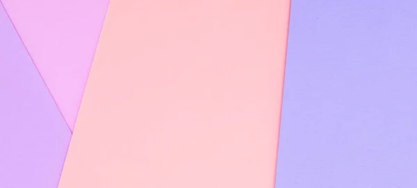 抽象的な色の紙の背景幾何学的なパステルトーンの壁紙バナー — ストック写真