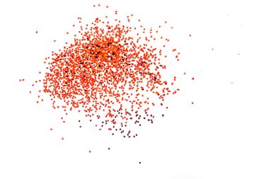 parıltı tozu beyaz arkaplanda ayrılır ya da patlar