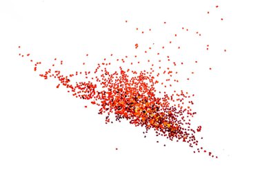 parıltı tozu beyaz arkaplanda ayrılır ya da patlar