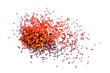 parıltı tozu beyaz arkaplanda ayrılır ya da patlar