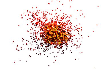 parıltı tozu beyaz arkaplanda ayrılır ya da patlar