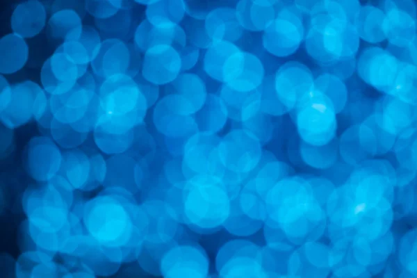 Abstrakte Unschärfe Oder Defokussierte Lichter Bokeh Auf Blauem Hintergrund — Stockfoto