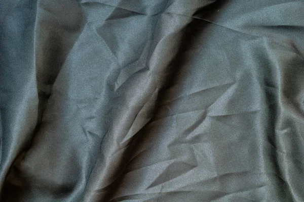 Zblízka Abstraktní Textury Tkaniny Pozadí Zmačkané Nebo Tekuté Vlnové Tkaniny — Stock fotografie
