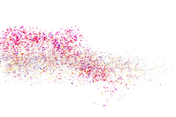 Червоний Блиск Порошку Бризки Або Спалах Місця Копіювання Ізольовані Білому — стокове фото
