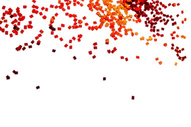 parıltı tozu beyaz arkaplanda ayrılır ya da patlar