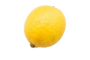 Beyaz arkaplanda sarı limon