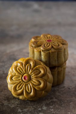 Çin sonbahar ortası festivali için ay çöreği.