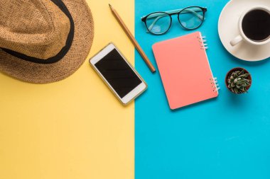 düz konum iş renkli arkaplan