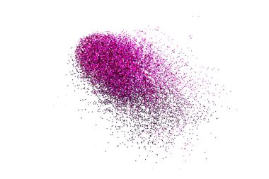 parıltı tozu beyaz arkaplanda ayrılır ya da patlar