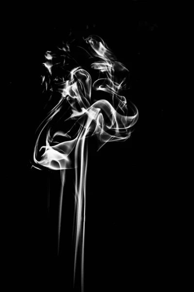 Abstract Fog Smoke Movement Black Background — Stock Photo, Image