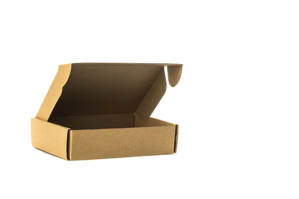 Brown Box Paper White Background — Stock Photo, Image