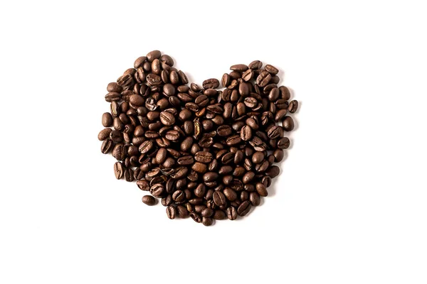 Coffee Beans Pile Isolated White Background — Stock Photo, Image