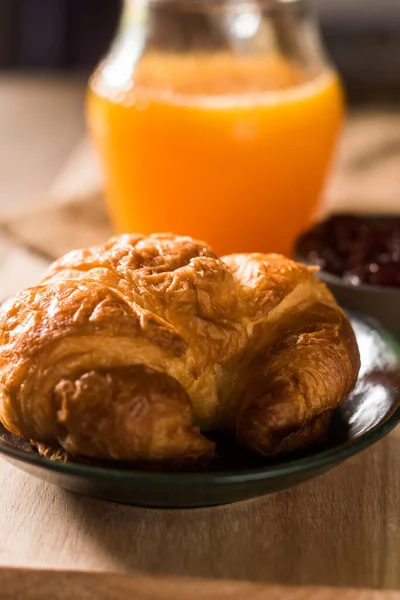 Fresh Baked Croissant Berakfast — Stock Photo, Image