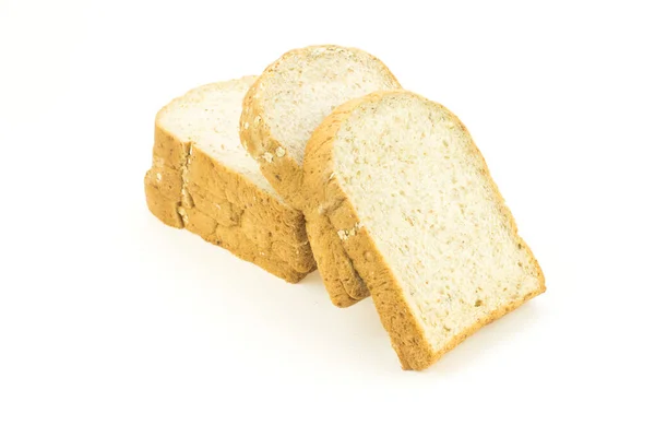 Pan Con Cereal Sobre Fondo Blanco — Foto de Stock