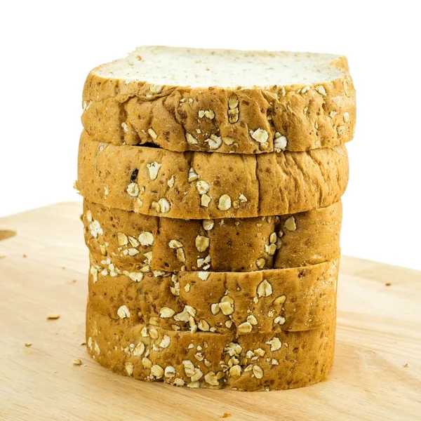Ψωμί Δημητριακά Λευκό Φόντο — Φωτογραφία Αρχείου
