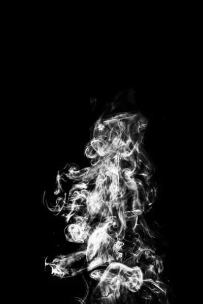 Abstract Fog Smoke Movement Black Background — Stock Photo, Image