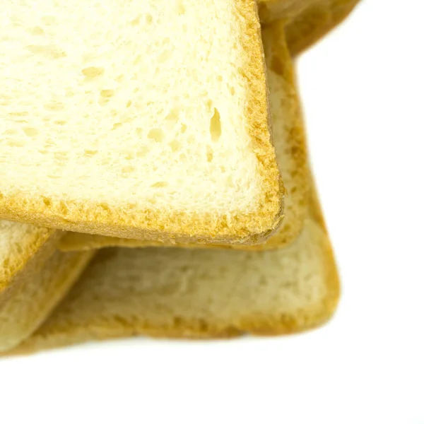 Chléb Bílém Pozadí — Stock fotografie