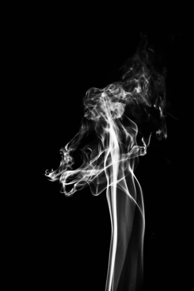 Nebbia Astratta Fumo Movimento Sfondo Nero — Foto Stock