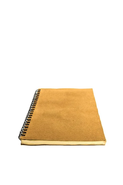 Notebook Branco Isolado Fundo Branco — Fotografia de Stock