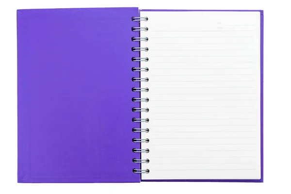 Notebook Branco Fundo Branco — Fotografia de Stock