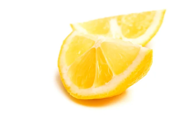 Gul Citron Vit Bakgrund — Stockfoto