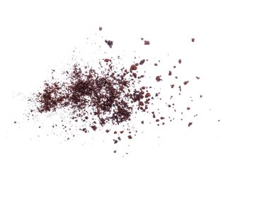 Beyaz arka planda izole kahve tozu